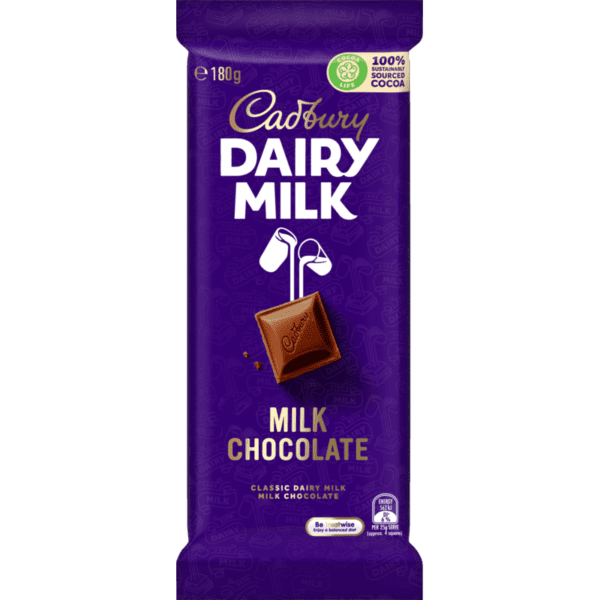 Cadbury Dairy Milk Chocolate Block 180g